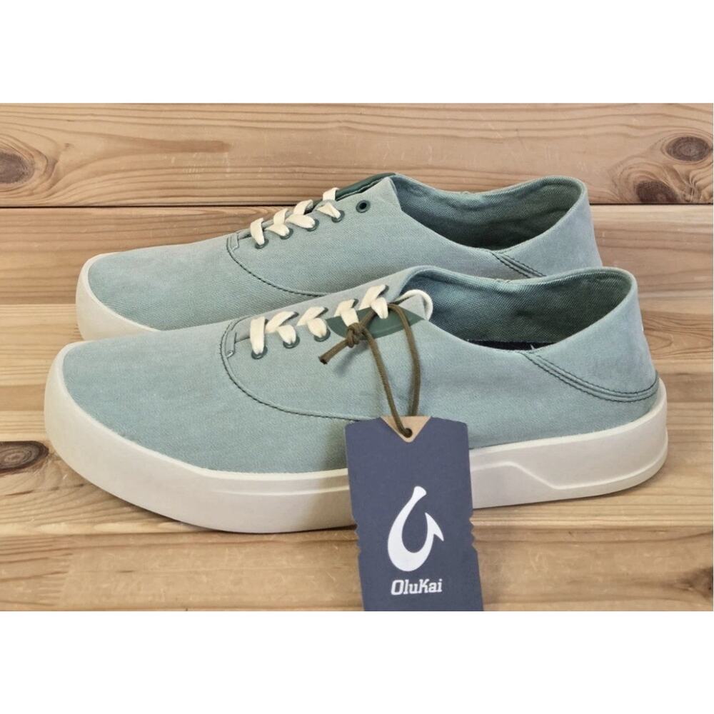 Olukai Tradewind Island Lace Up Boat Beach Bamboo Shoes Mens 11 NEW Fast Ship - Picture 3 of 10